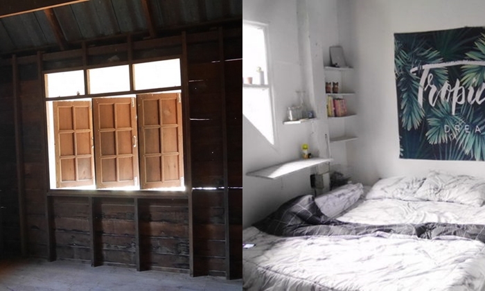 รีวิว “รีโนเวทห้องนอน” เปลี่ยนจากห้องนอนไม้เก่าๆ เป็นห้องนอนสีขาวแสนสวย ด้วยงบประมาณเพียง 2,530 บาท