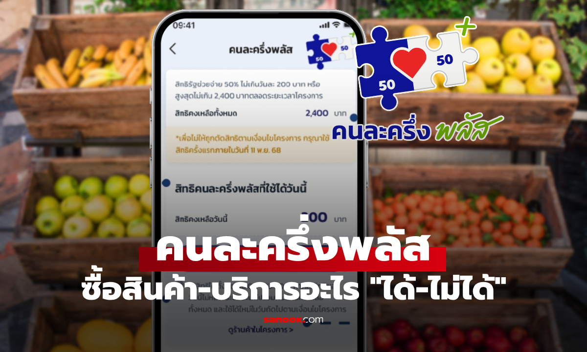 เช็กด่วน! คนละครึ่งพลัส สแกนจ่ายผ่านแอปฯ เป๋าตัง ซื้อสินค้า-บริการอะไร \